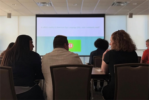Students participating in ASL Bowl