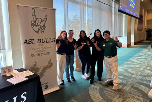 Left to right: Abigail Powers, Grayson Gonzalez, Diane Rifaie, Carly Missildine, and Ivan Jarama