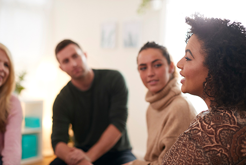 A group therapy setting