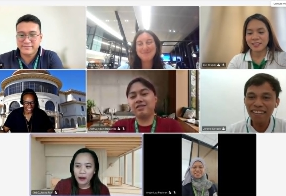 Screenshot of people meeting on Microsoft teams