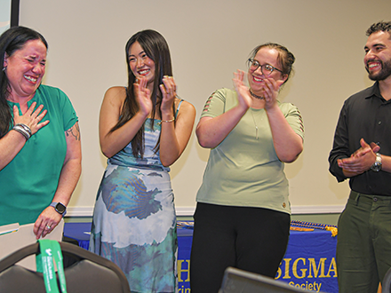 Cary Hopkins Hall, Elaina Hawkins, Lucille Lewis, Christian Tapia, and Lily Curwick