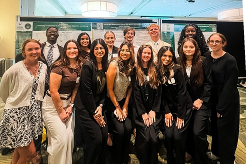 Members of the CIBR lab pose together during the Undergraduate Research Conference