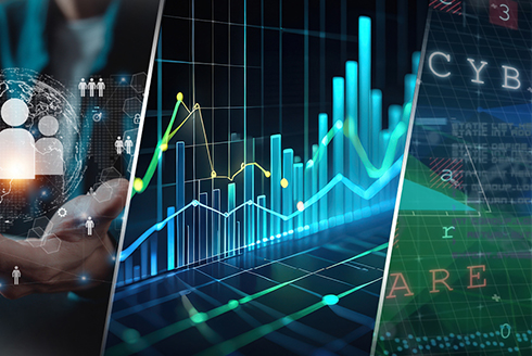 graphs and computer illustrations