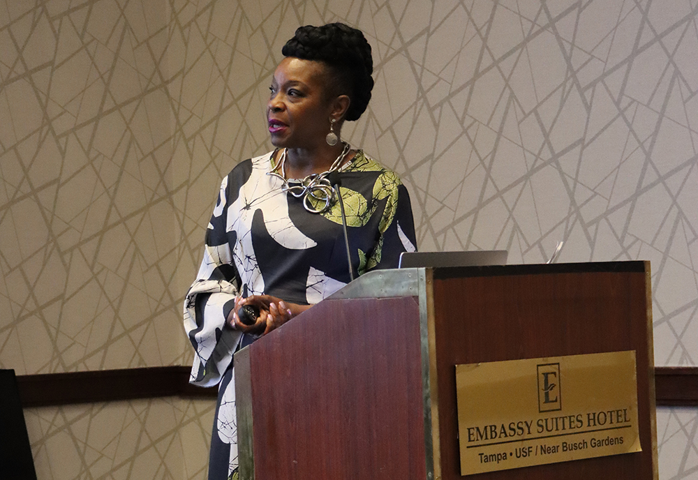 Keynote speaker Angela Hill