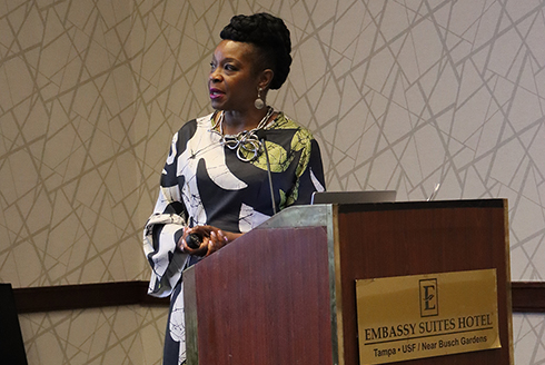 Keynote speaker Angela Hill