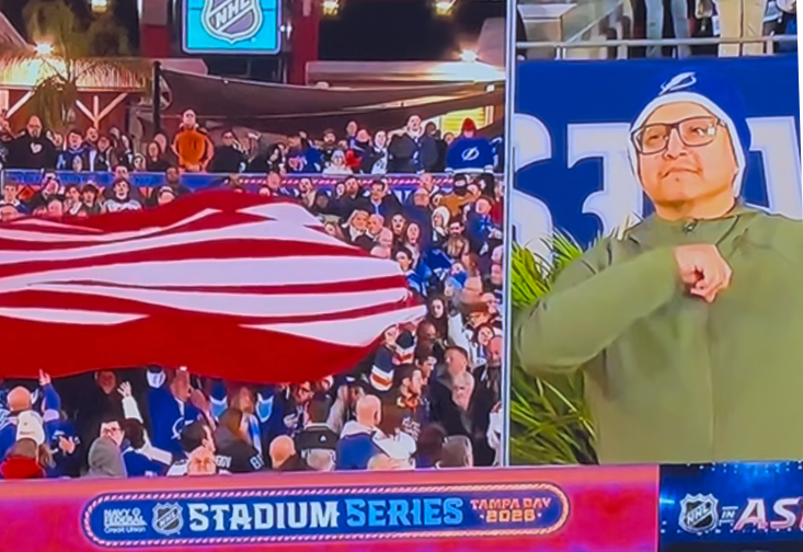 Ivan Jarama signing in American Sign Language