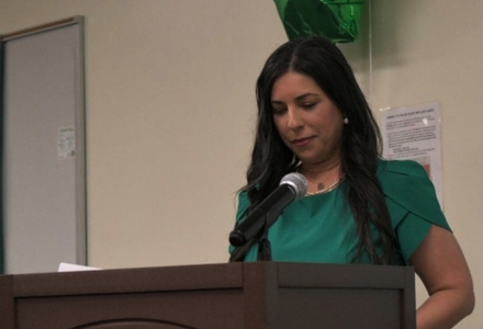 Ariana Cobb presents the keynote address