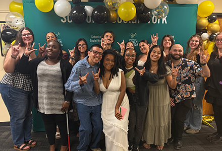 Group photo of MSW students