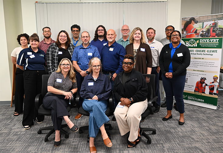 First row: Amy Gallaher, Melanie Denham and Shambria Campbell; second row: Kailey Medlock, Estefania Simon, Larry Tartaglino, Kevin Vincent, Tammy Jorgensen Smith and Karoline Guerrero; third row: Christine Hugh, Joe Fratto, Nabile Amar, Michael Parker, Scott McCrimmon, Scott Fontechia and Jonathan Munroe.