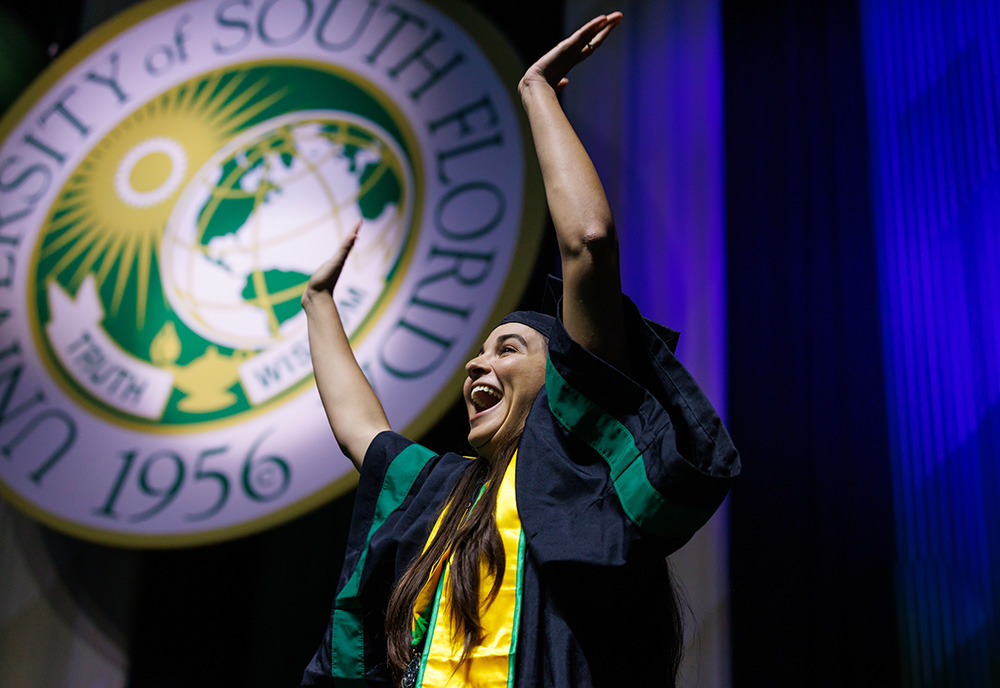 Student at commencement