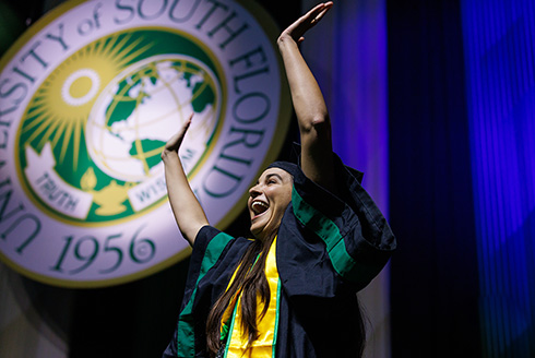 Student at commencement