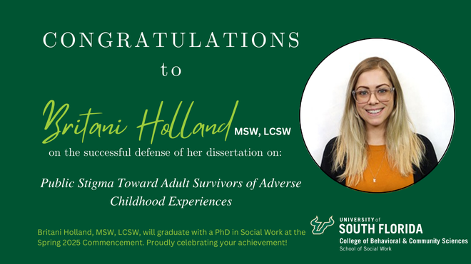 Congratulations, Dr. Britani Holland!