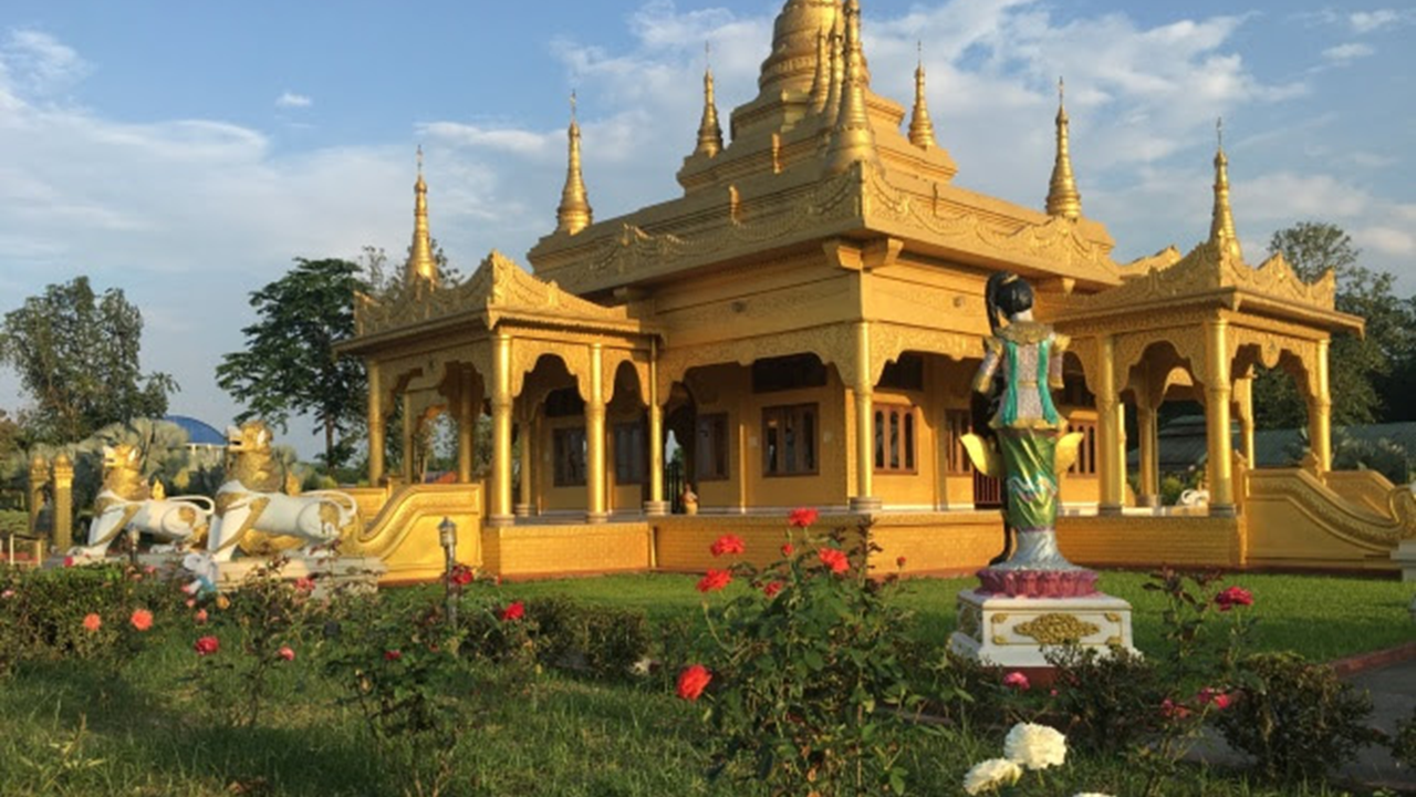 CBCS Event Celebrating Ten Years of Study Abroad Programs. Picture shows the Golden Pagoda of Namsai in Arunachal Pradesh, India.