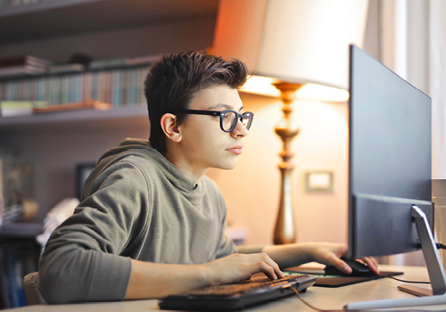 Everyone Can Code - student using computer