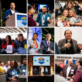 Collage of attendees and presenters from IEDC 2025