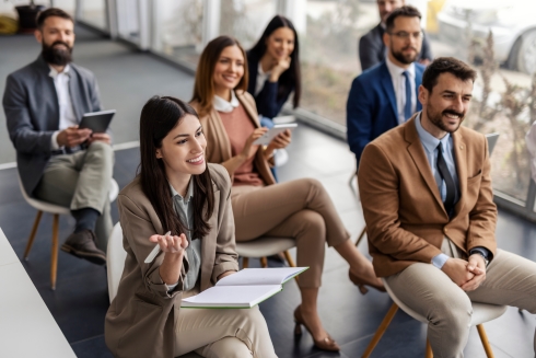 A group of professionals learning together