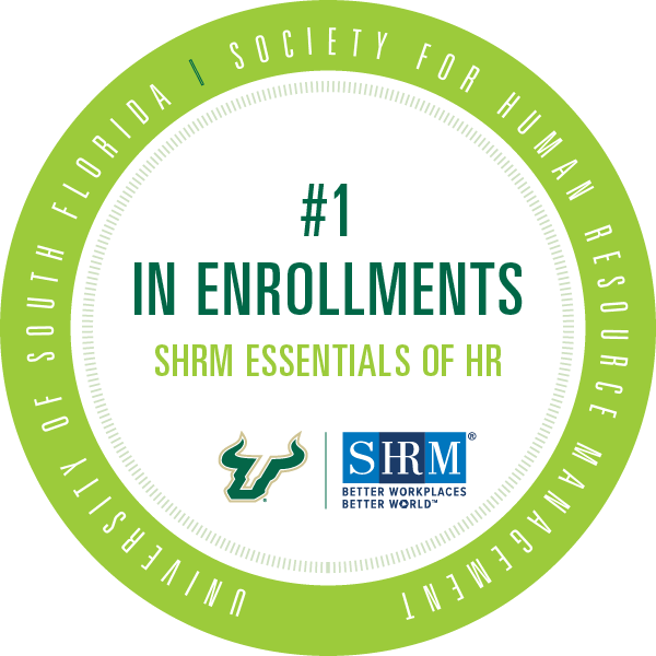 Number 1 in enrollments of SHRM Essentials of HR