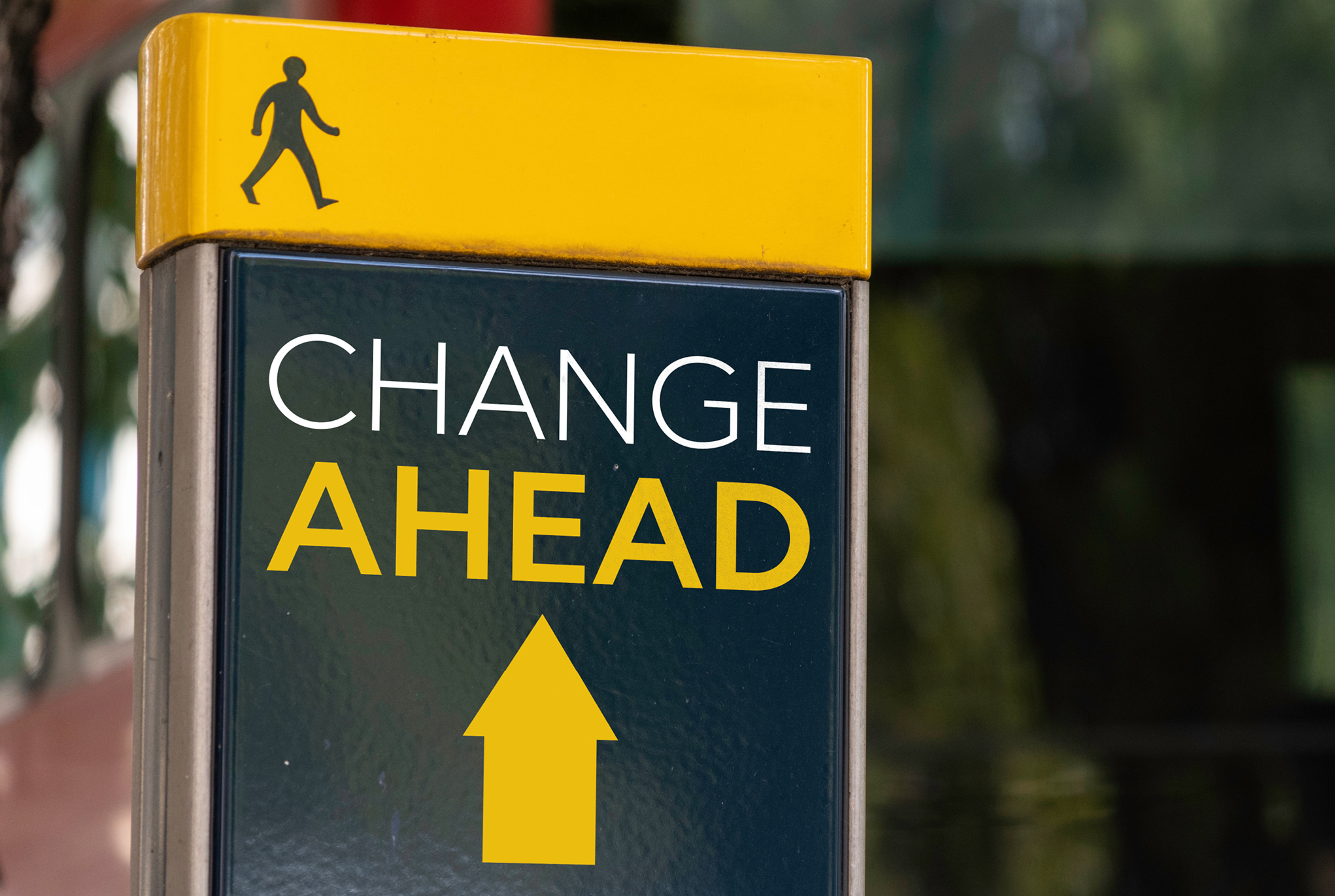 A black and yellow sign labeled,