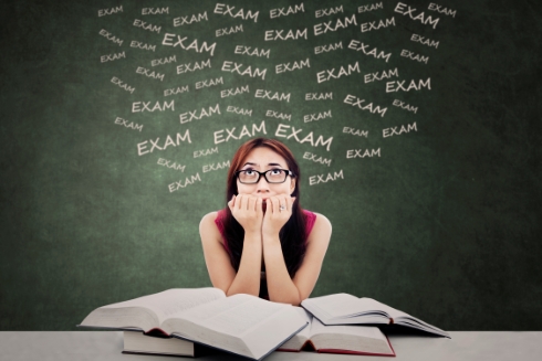 A student worrying about exams 