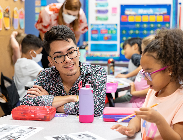 Counselor Education student working with their student