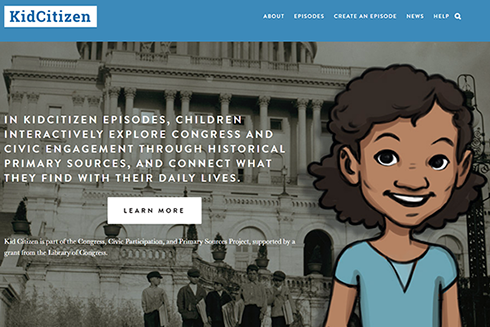 Screenshot of KidCitizen website