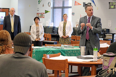 USF faculty at Kathleen High School in Lakeland