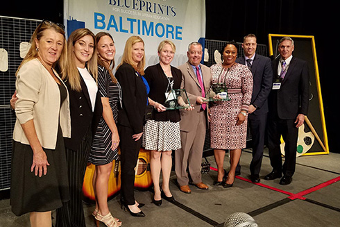 Group photo at an awards ceremony