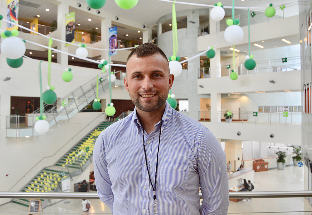 Andres Rodriguez at the USF Marshall Student Center