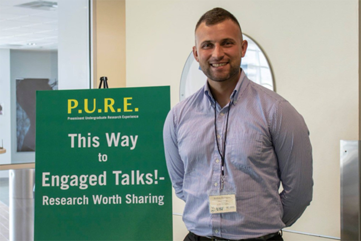 Andres Rodriguez at the USF Marshall Student Center