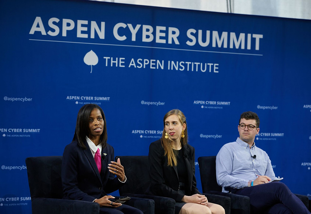 Ora Tanner presenting at an Aspen Institute conference