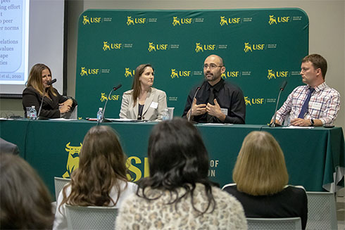 Panel of experts at College of Education speaker series event