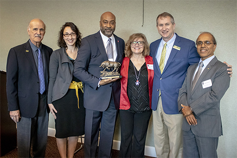 Group photo of Stavros Center Sustainability Grant Presentation