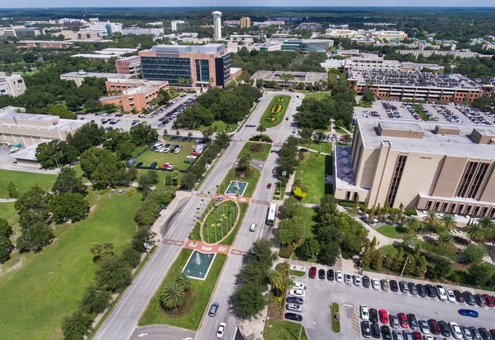 USF Tampa campus aerial view