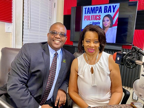 Dean Rolle with Angela Birdsong at Tampa Bay Politics Podcast 