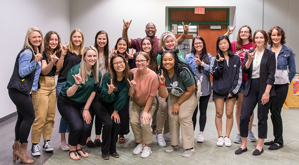USF Education LLC students have dinner with Dean Rolle and advisors