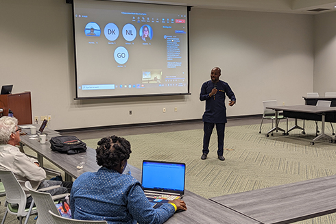 Dr. Owusu lecturing 