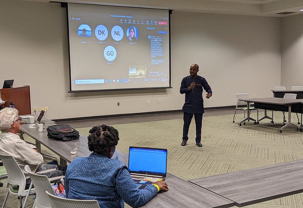 Dr. Owusu lecturing 