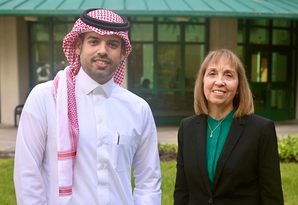 USF Graduate Student Mohammed Alqahtani with his major professor, Dr. Ann Cranston-Gingras.