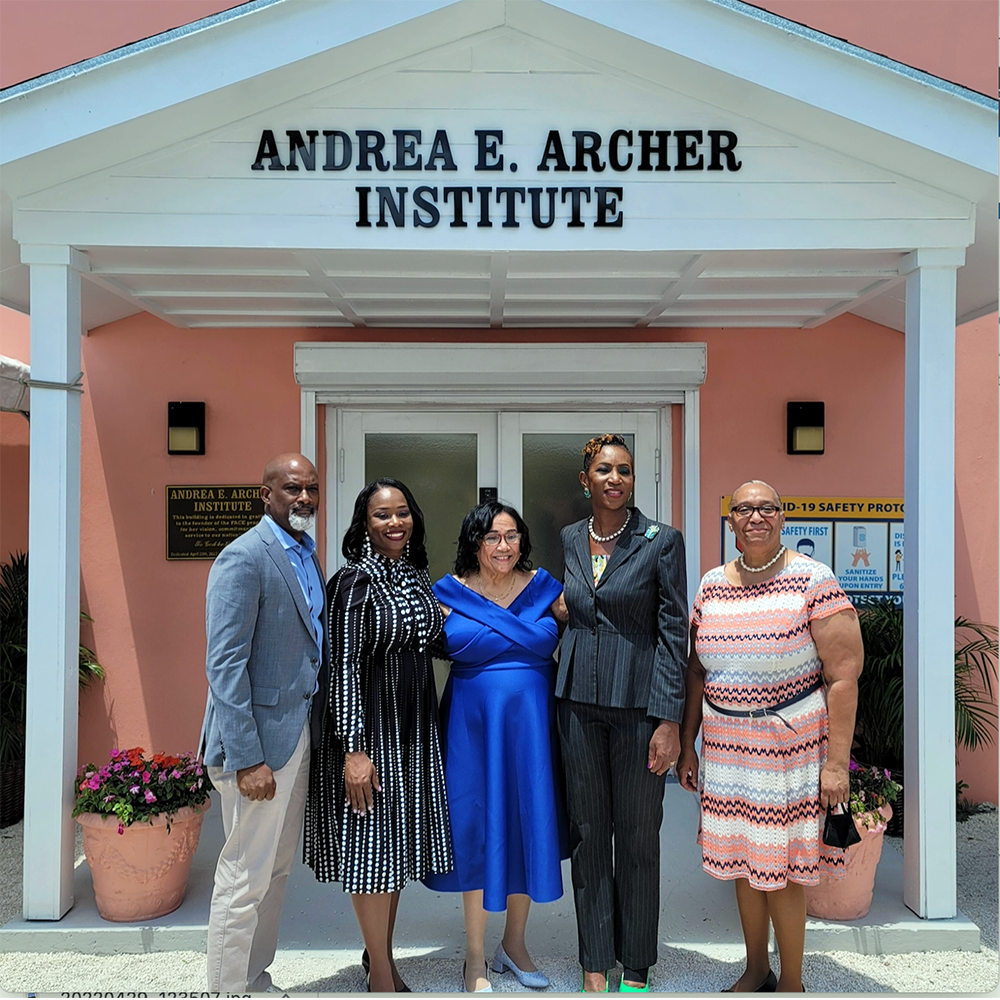 Associate Professor Ruthmae Sears poses with her colleagues at the PACE Programme in The Bahamas