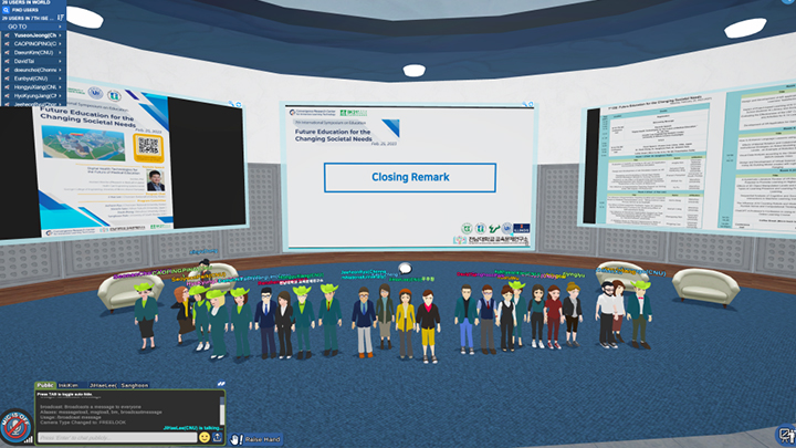 large group photo in metaverse