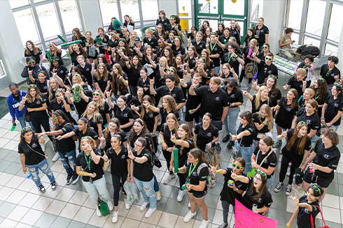 Student visitors group photo