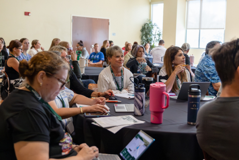 Hillsborough County teachers and administrators in a breakout session during the AI in K-12 Summit.
