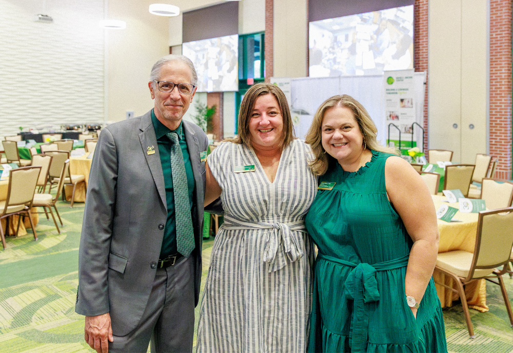 David Scanga, Jessica Beagle, and Rachel Hatten (left to right) before the 30th anniversary event.