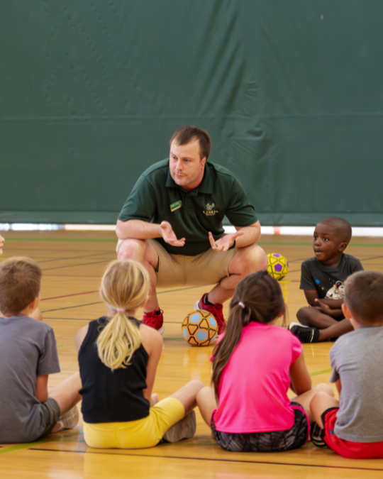 Craigory Nieman teaching during a homeschool physical education program last fall