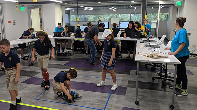 Students in the STEM Lab