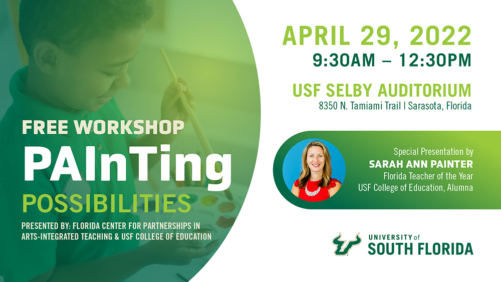 Painting Possibilities - A free workshop featuring Florida Teacher of the Year Sarah Painter | USF College of Education