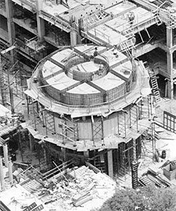 an aerial shot of building 2 being constructed