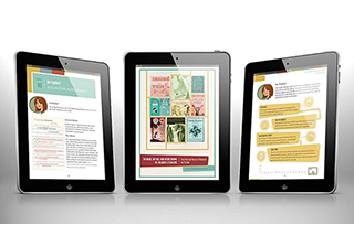 picture of 3 ebook readers showing ebook pages