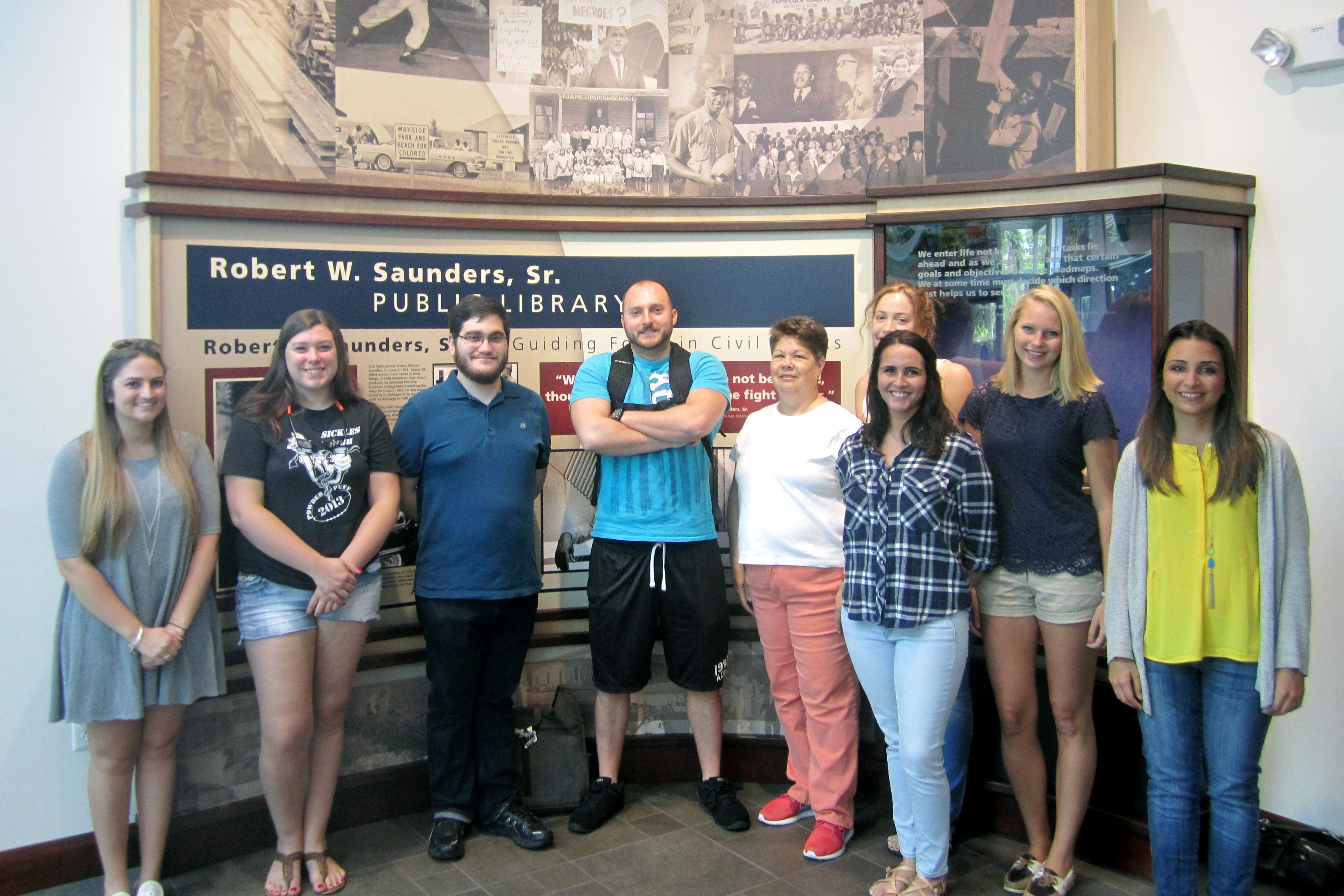 Students in the USF College of Education Master of Arts in Teaching Program at the Robert W. Saunders Public Library