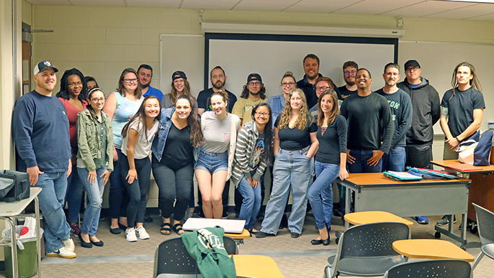 Class photo of Nick Bardo's global perspectives course